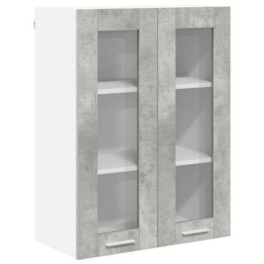 vidaXL Hängeschrank mit Tür Beton Grau 60 x 31 x 80 cm Holzwerkstoff