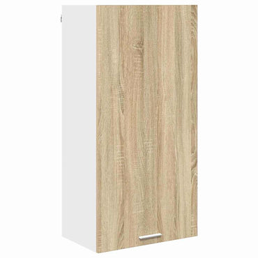 vidaXL Hängeschrank mit Tür Sonoma-Eiche und Weiß 50 x 31 x 100 cm
