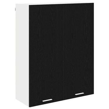 vidaXL Hängeschrank mit Speicher Schwarz Eichen-Optik 80 x 31 x 100 cm