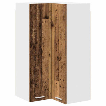 vidaXL Hängeschrank Altes Holz und Weiß 57 x 57 x 100 cm Holzwerkstoff