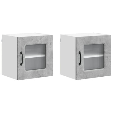 vidaXL Küchenschrank Kalmar 2 pcs Beton Grau 40 x 31 x 40 cm