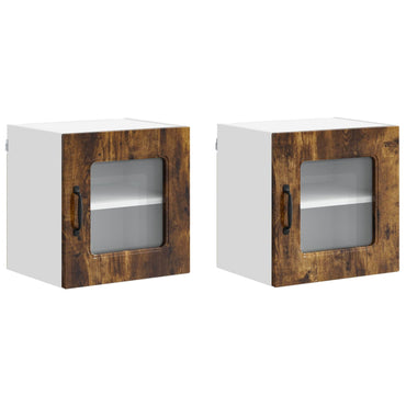 vidaXL Küchenschrank Kalmar 2 pcs Geräucherte Eiche 40 x 31 x 40 cm