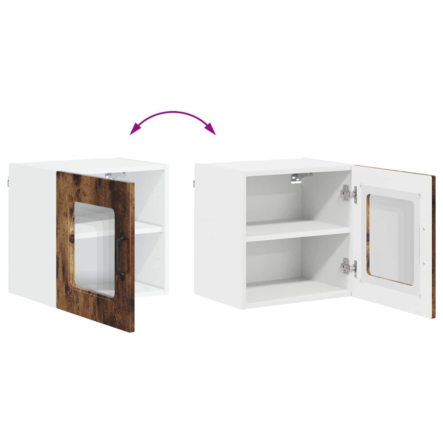 vidaXL Küchenschrank Kalmar 2 pcs Geräucherte Eiche 40 x 31 x 40 cm