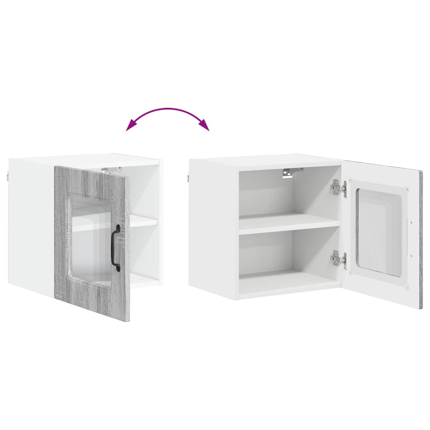 vidaXL Küchenschrank Kalmar 2 pcs Graues Sonoma 40 x 31 x 40 cm
