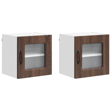 vidaXL Küchenschrank Kalmar 2 pcs Braun Eichen-Optik 40 x 31 x 40 cm