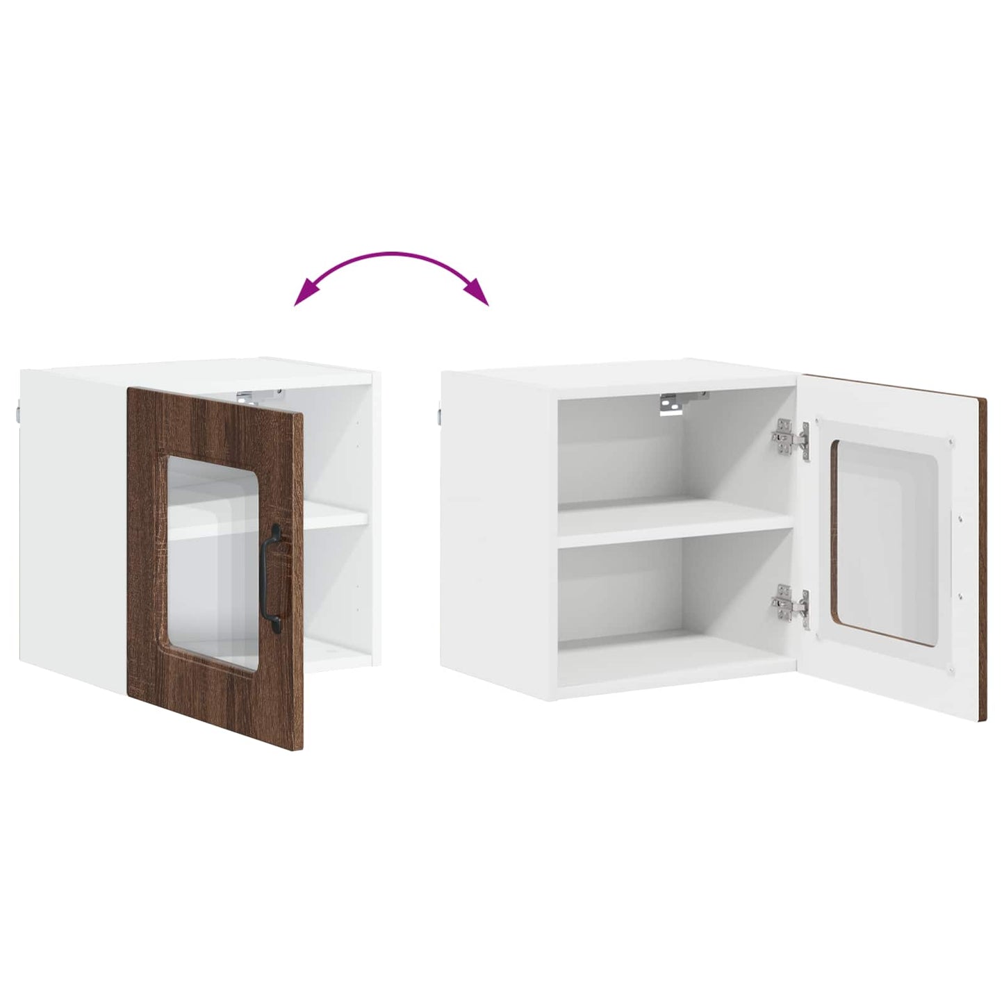vidaXL Küchenschrank Kalmar 2 pcs Braun Eichen-Optik 40 x 31 x 40 cm