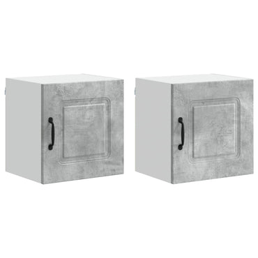 vidaXL Küchenschrank Kalmar 2 pcs Beton Grau 40 x 31 x 40 cm