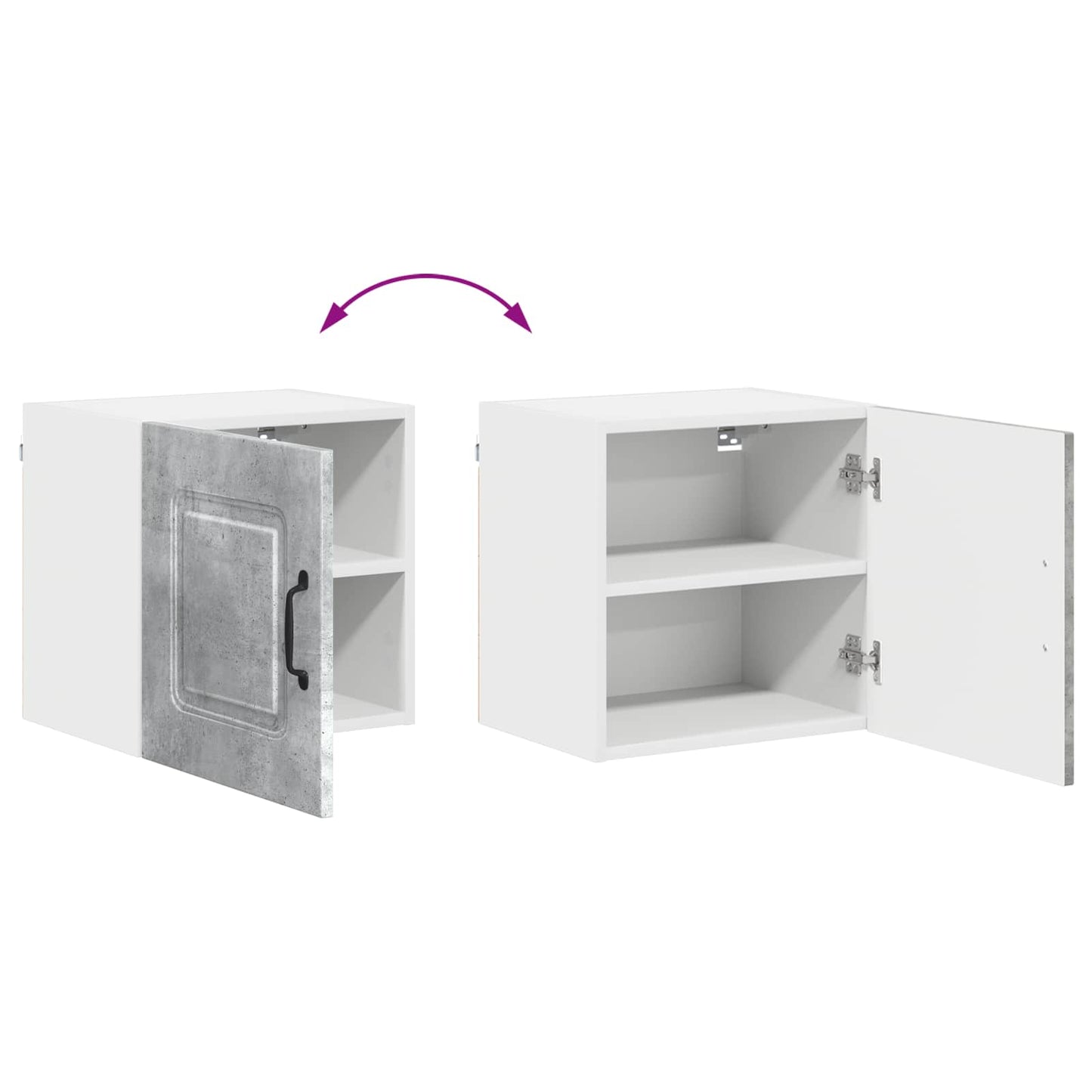 vidaXL Küchenschrank Kalmar 2 pcs Beton Grau 40 x 31 x 40 cm