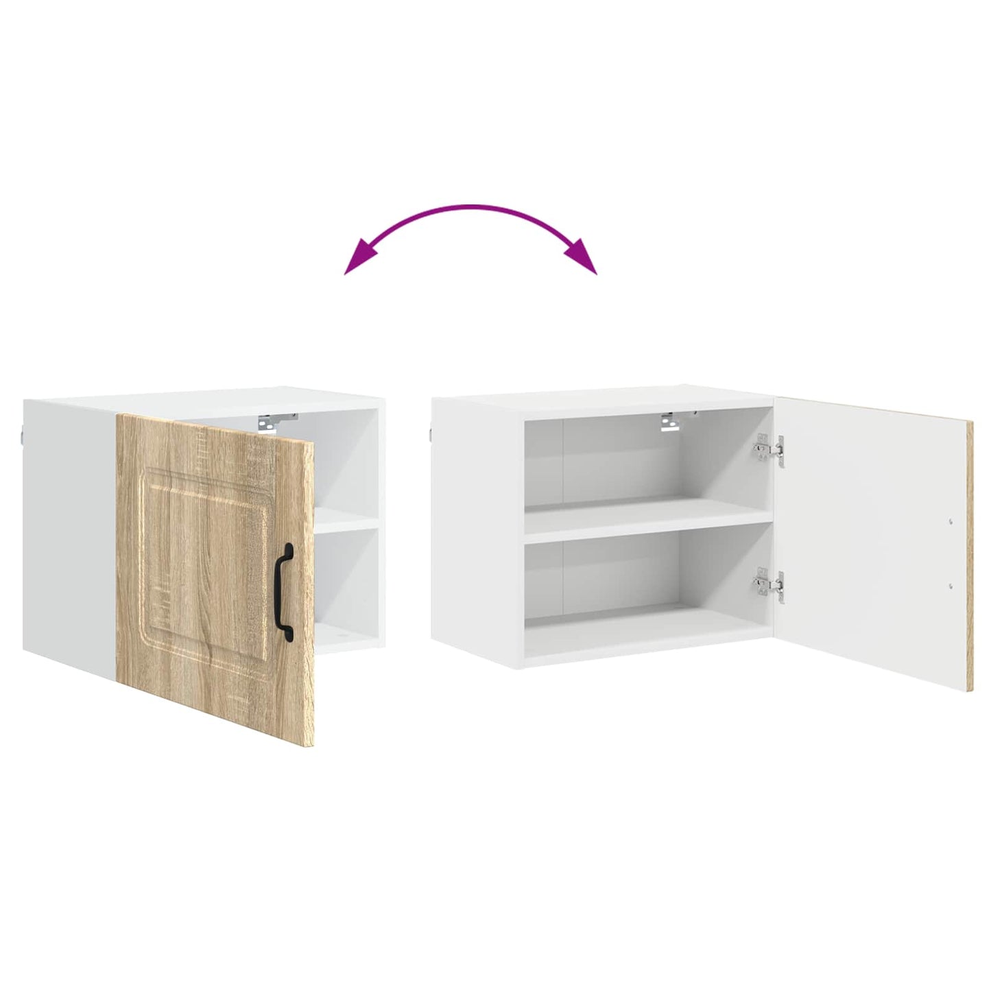 vidaXL Küchenschrank Kalmar 2 pcs Sonoma-Eiche 50 x 31 x 40 cm