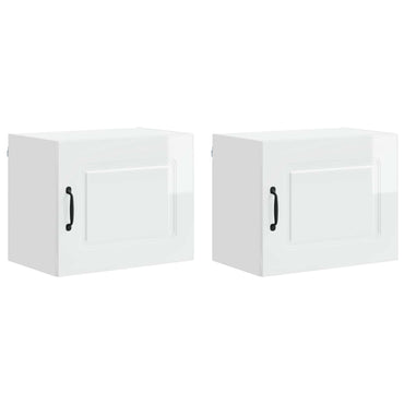 vidaXL Küchenschrank Kalmar 2 pcs Hochglanz Weiß 50 x 31 x 40 cm
