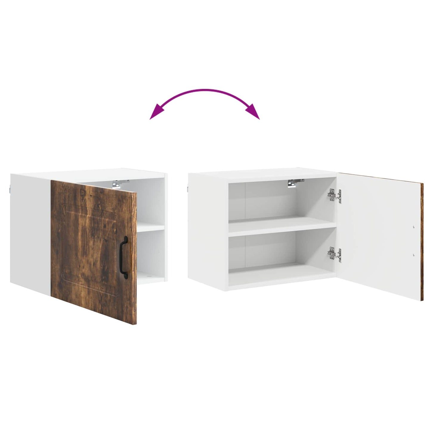 vidaXL Küchenschrank Kalmar 2 pcs Geräucherte Eiche 50 x 31 x 40 cm