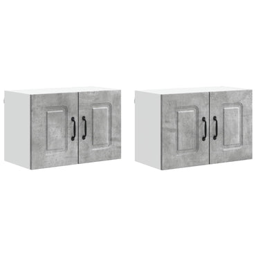 vidaXL Küchenschrank Kalmar 2 pcs Beton Grau 60 x 31 x 40 cm