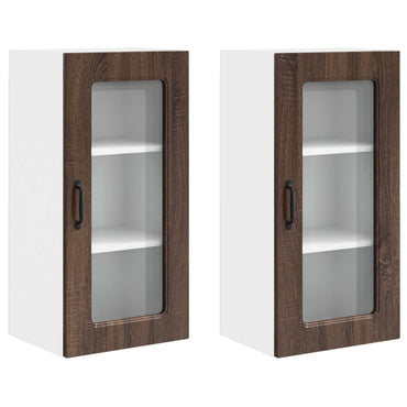 vidaXL Meuble de cuisine Kalmar 2 pcs Marron aspect chêne 40 x 31 x 80 cm