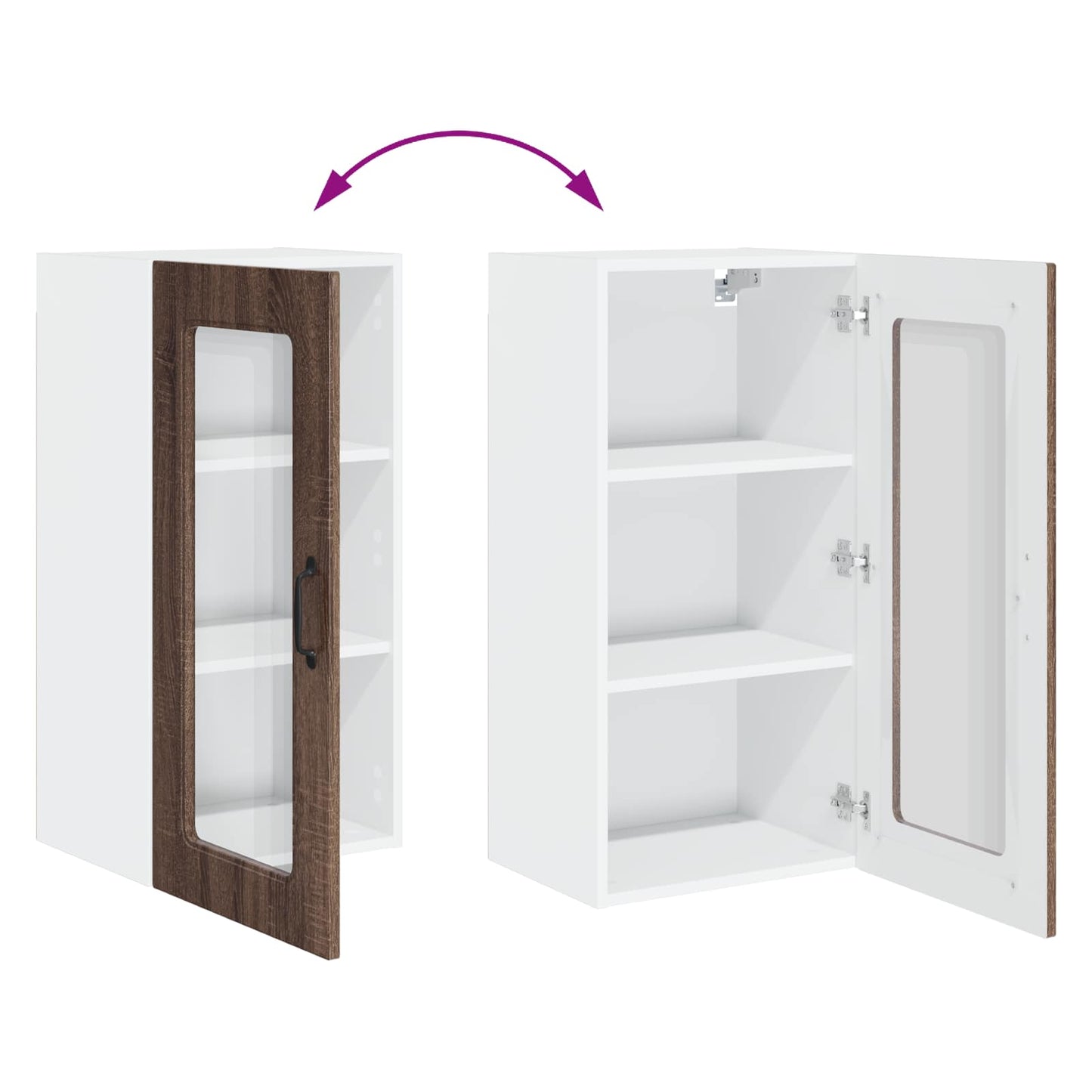 vidaXL Meuble de cuisine Kalmar 2 pcs Marron aspect chêne 40 x 31 x 80 cm