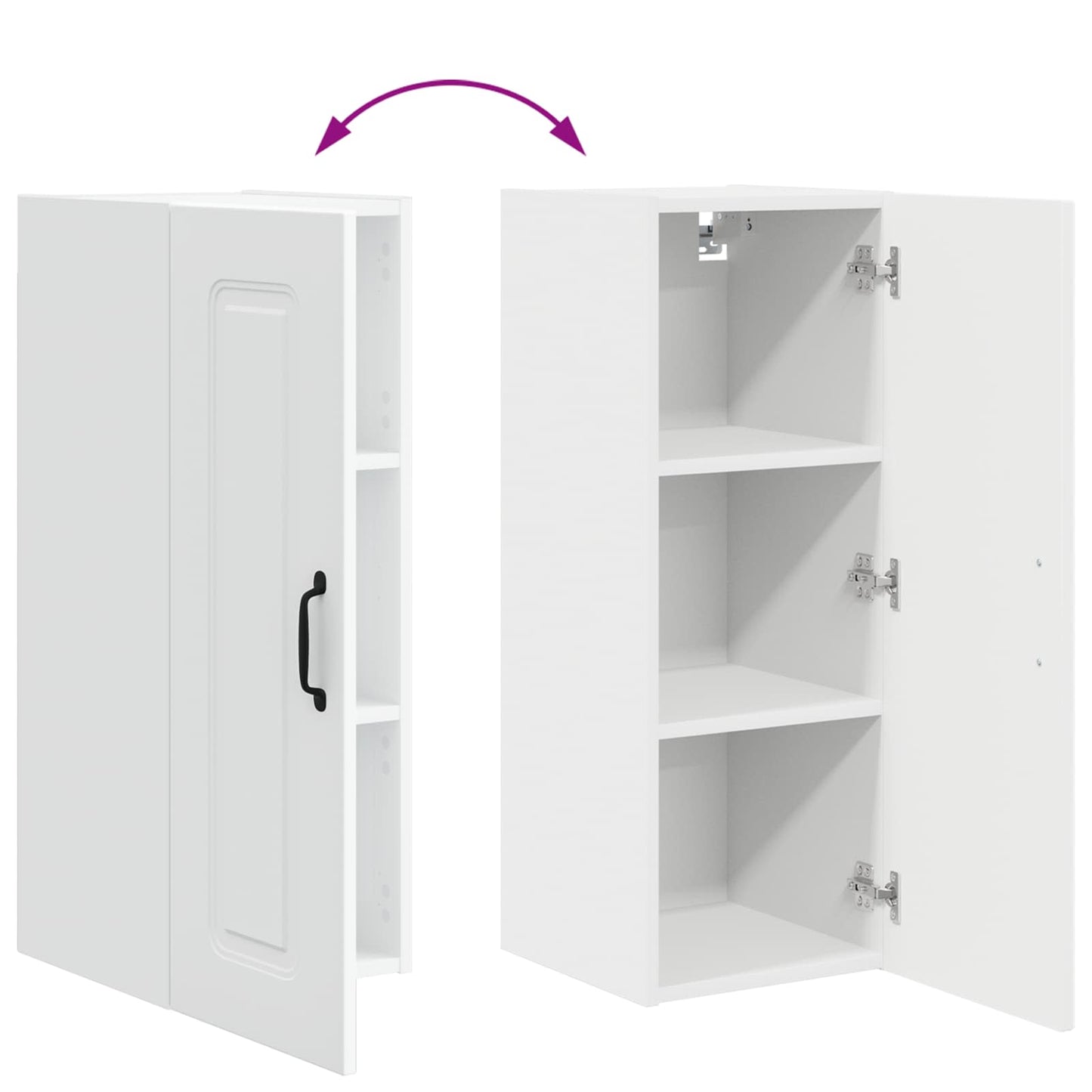 vidaXL Küchenschrank Kalmar 2 pcs Weiß 30 x 31 x 80 cm Holzwerkstoff