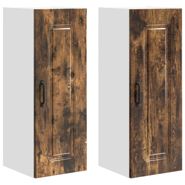 vidaXL Küchenschrank Kalmar 2 pcs Geräucherte Eiche 30 x 31 x 80 cm
