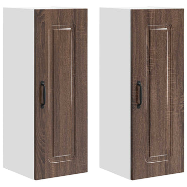 vidaXL Küchenschrank Kalmar 2 pcs Braun Eichen-Optik 30 x 31 x 80 cm