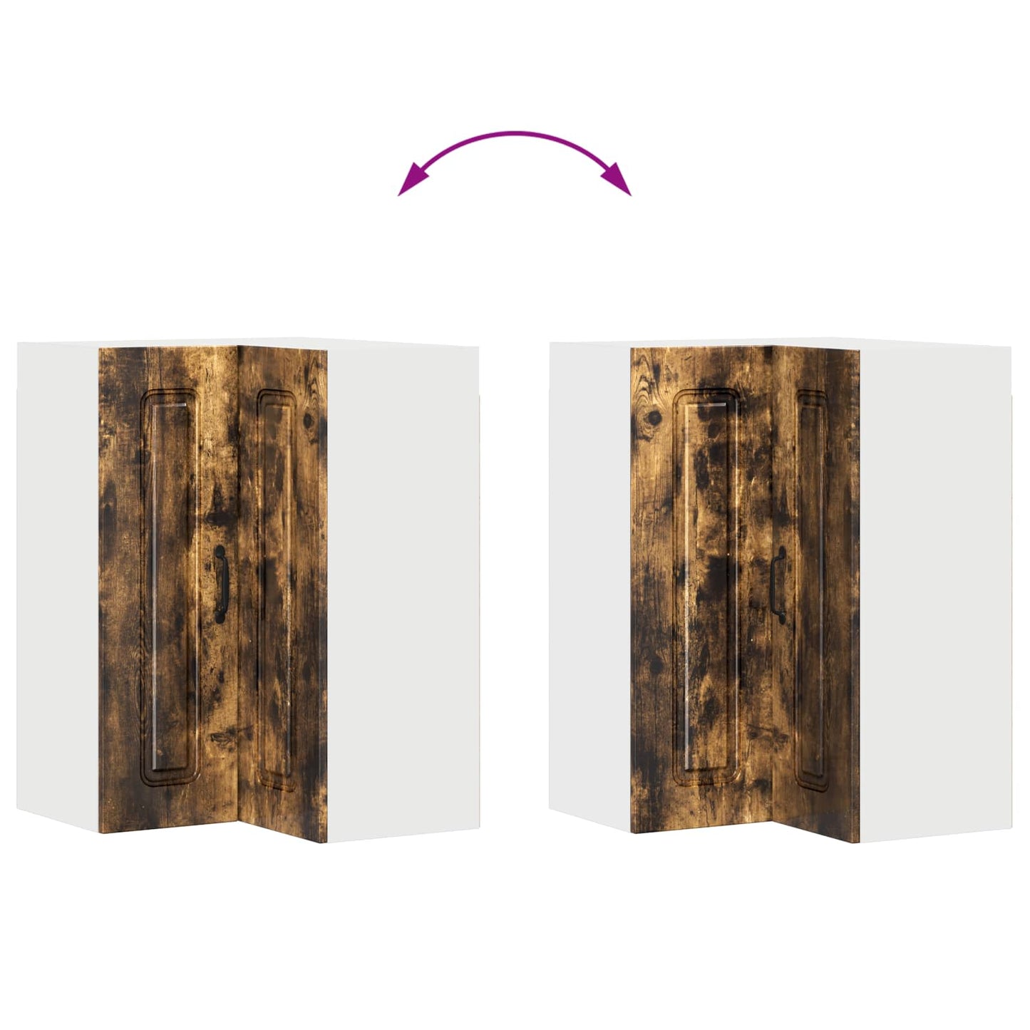vidaXL Küchenschrank Kalmar Geräucherte Eiche 57 x 57 x 80 cm