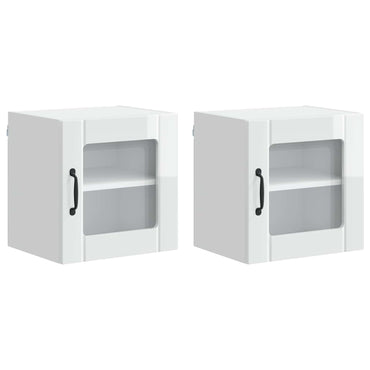 vidaXL Küchenschrank 2 pcs Hochglanz Weiß 40 x 31 x 40 cm