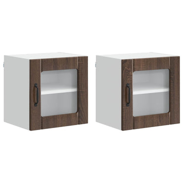vidaXL Küchenschrank 2 pcs Braun Eichen-Optik 40 x 31 x 40 cm