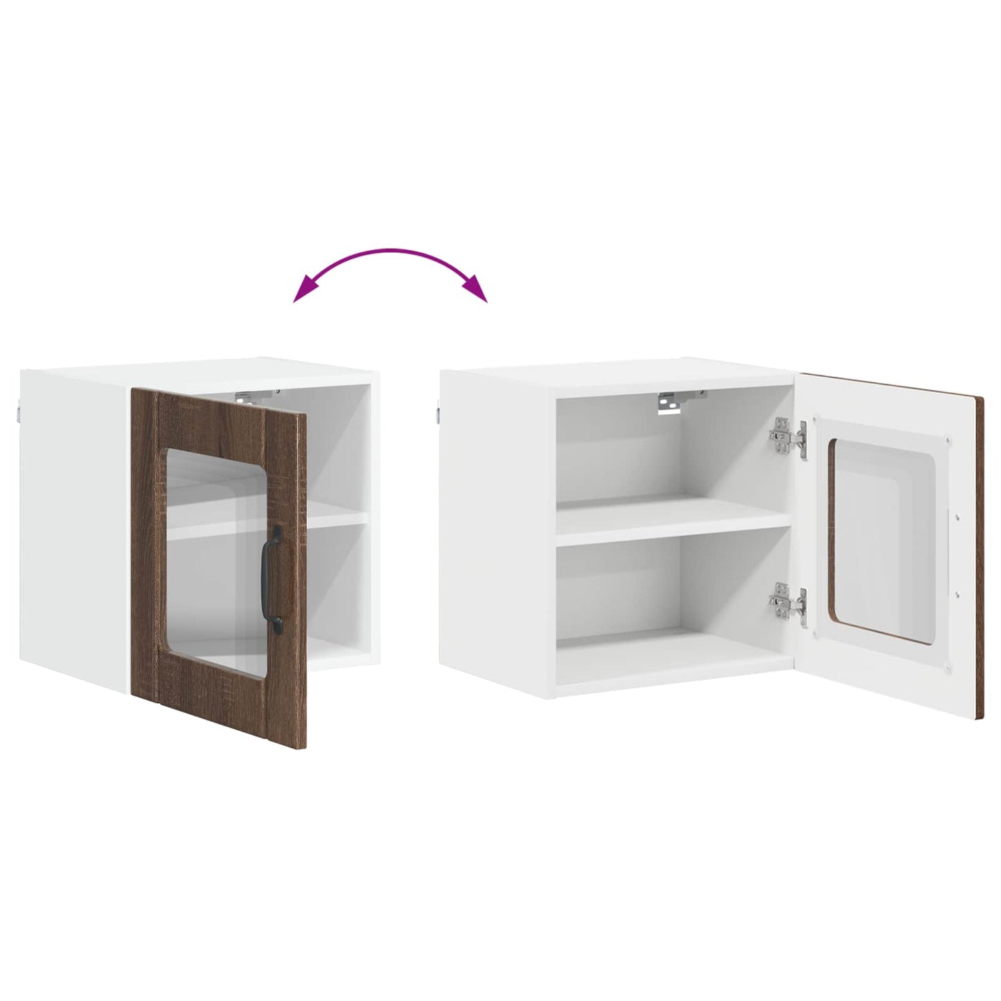 vidaXL Küchenschrank 2 pcs Braun Eichen-Optik 40 x 31 x 40 cm