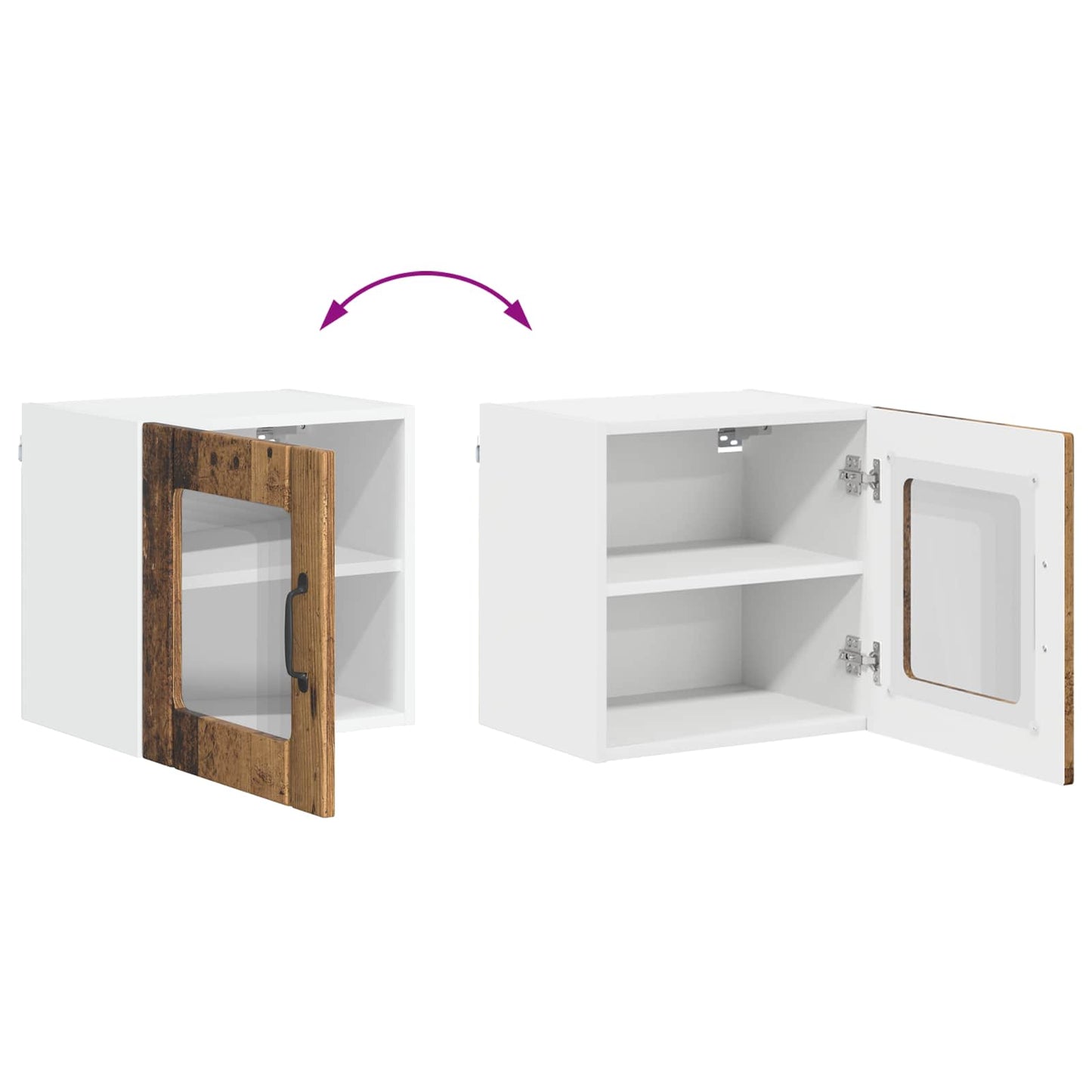 vidaXL Küchenschrank 2 pcs Altholz 40 x 31 x 40 cm Holzwerkstoff