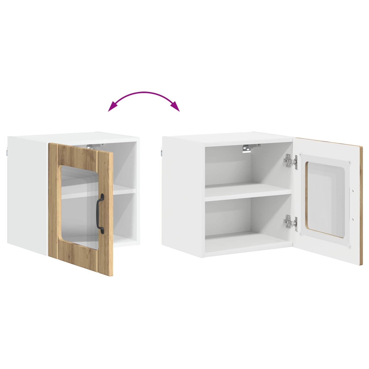 vidaXL Küchenschrank 2 pcs Artisan-Eiche 40 x 31 x 40 cm Holzwerkstoff