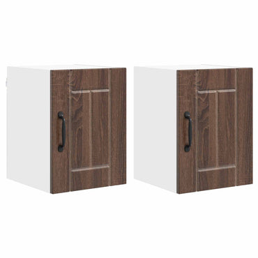 vidaXL Küchenschrank 2 pcs Braun Eichen-Optik 30 x 31 x 40 cm