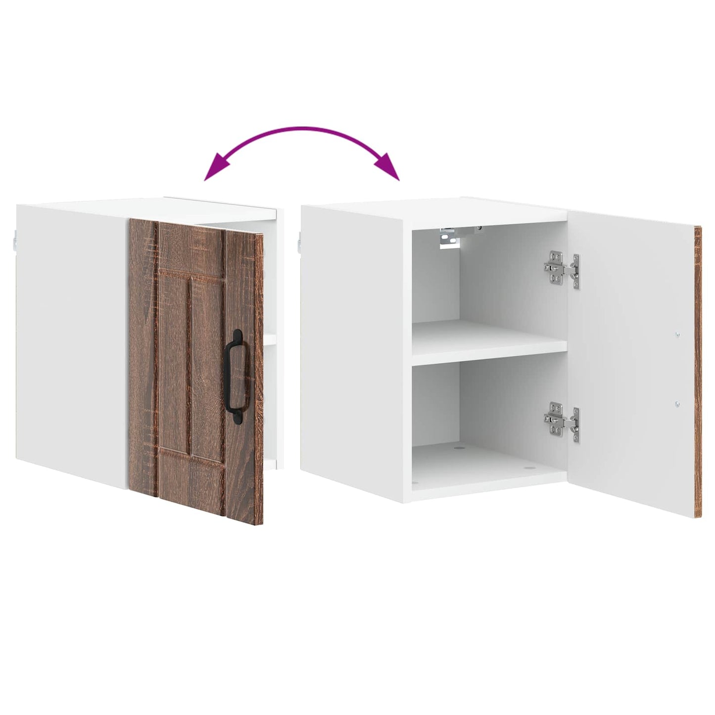 vidaXL Küchenschrank 2 pcs Braun Eichen-Optik 30 x 31 x 40 cm