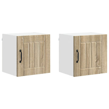 vidaXL Küchenschrank 2 pcs Sonoma-Eiche 40 x 31 x 40 cm Holzwerkstoff