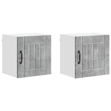 vidaXL Küchenschrank Lucca 2 pcs Beton Grau 40 x 31 x 40 cm