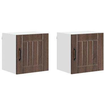 vidaXL Küchenschrank 2 pcs Braun Eichen-Optik 40 x 31 x 40 cm