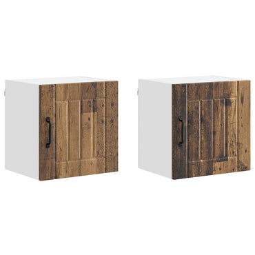 vidaXL Küchenschrank 2 pcs Altholz 40 x 31 x 40 cm Holzwerkstoff