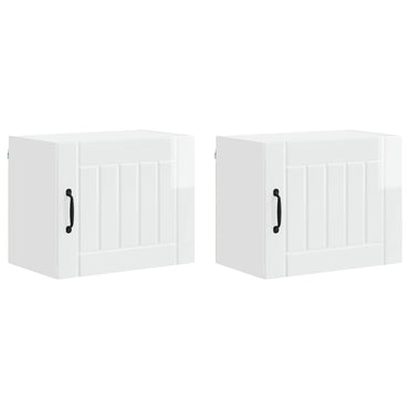 vidaXL Küchenschrank 2 pcs Hochglanz Weiß 50 x 31 x 40 cm