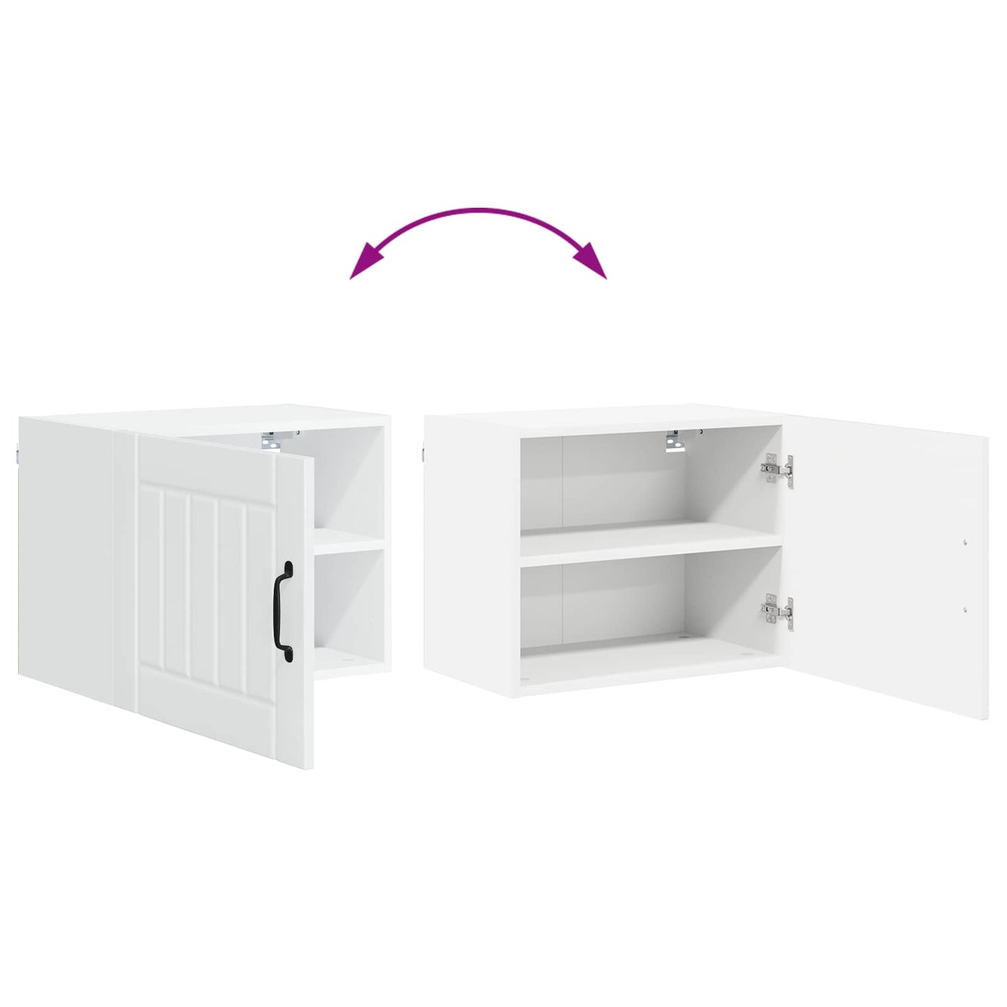 vidaXL Küchenschrank 2 pcs Hochglanz Weiß 50 x 31 x 40 cm