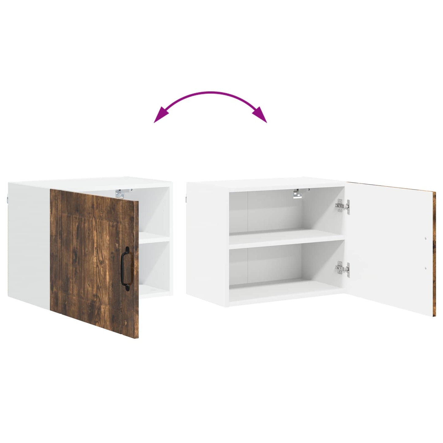 vidaXL Küchenschrank 2 pcs Geräucherte Eiche 50 x 31 x 40 cm