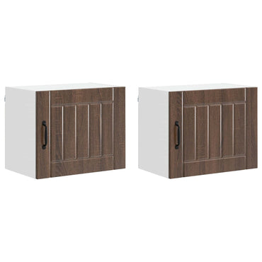 vidaXL Küchenschrank 2 pcs Braun Eichen-Optik 50 x 31 x 40 cm