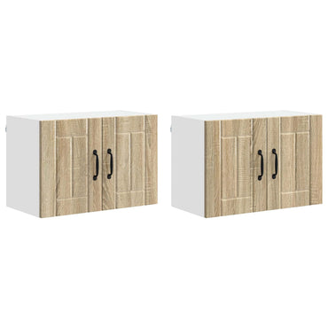 vidaXL Küchenwandschränke mit Tür 2 pcs Sonoma-Eiche 60 x 31 x 40 cm