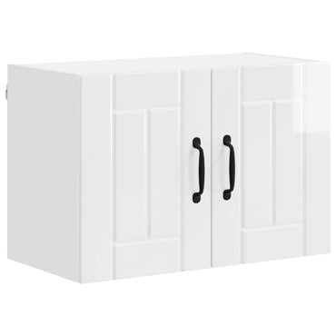 vidaXL Meuble haut de cuisine blanc brillant 60 x 31 x 40 cm Bois d'ingénierie