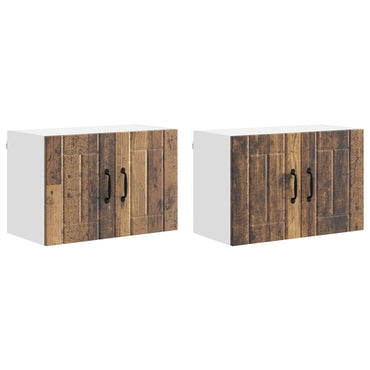 vidaXL Meubles hauts de cuisine 2 pcs Bois de récupération 60 x 31 x 40 cm Bois d'ingénierie