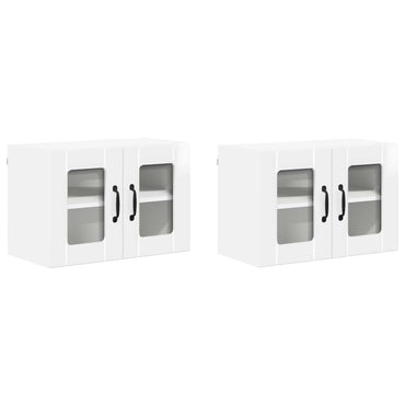 vidaXL Küchenschrank 2 pcs Hochglanz Weiß 60 x 31 x 40 cm