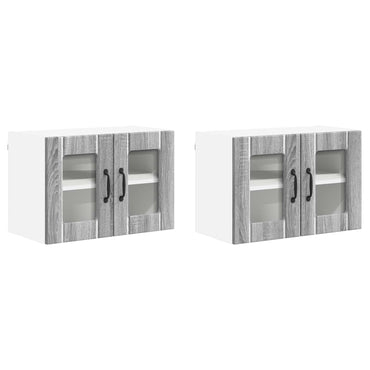 vidaXL Küchenschrank 2 pcs Graues Sonoma 60 x 31 x 40 cm Holzwerkstoff