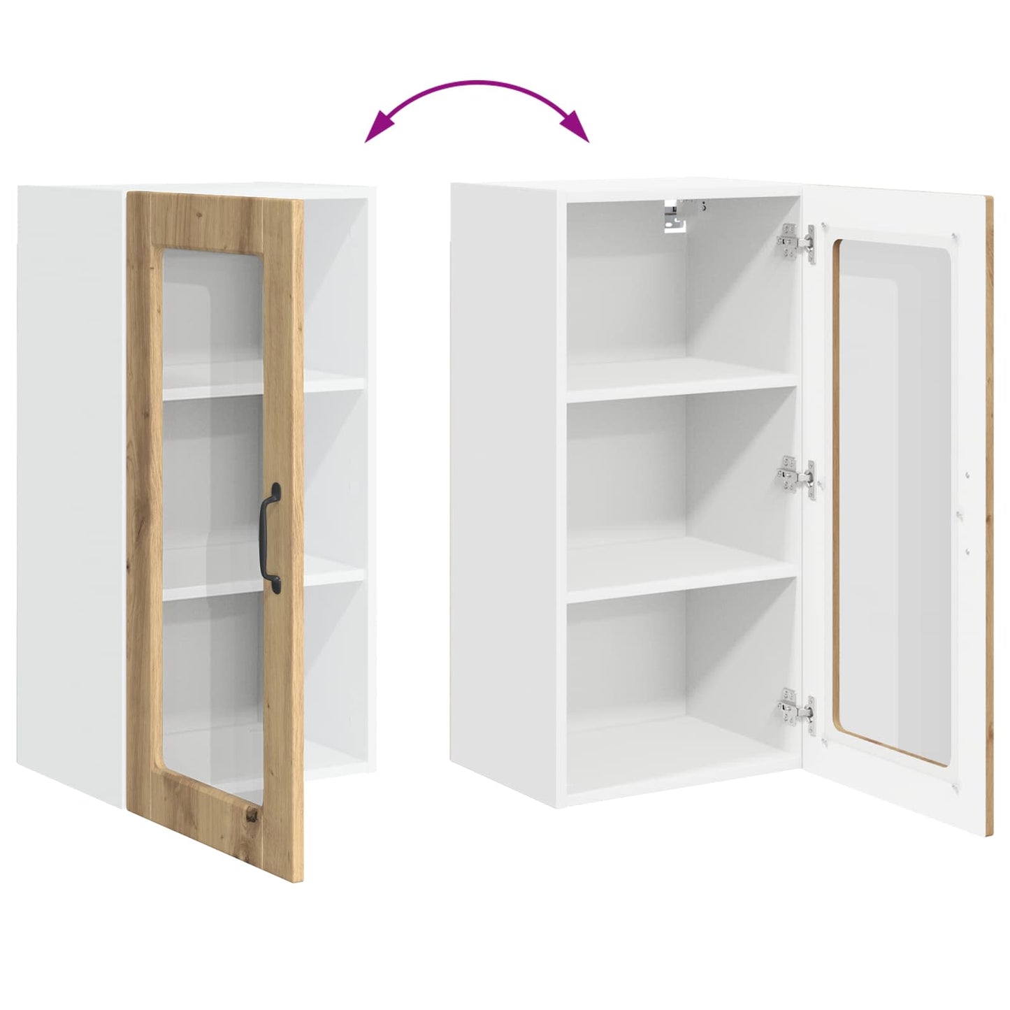 vidaXL Küchenschrank 2 pcs Artisan-Eiche 40 x 31 x 80 cm Holzwerkstoff