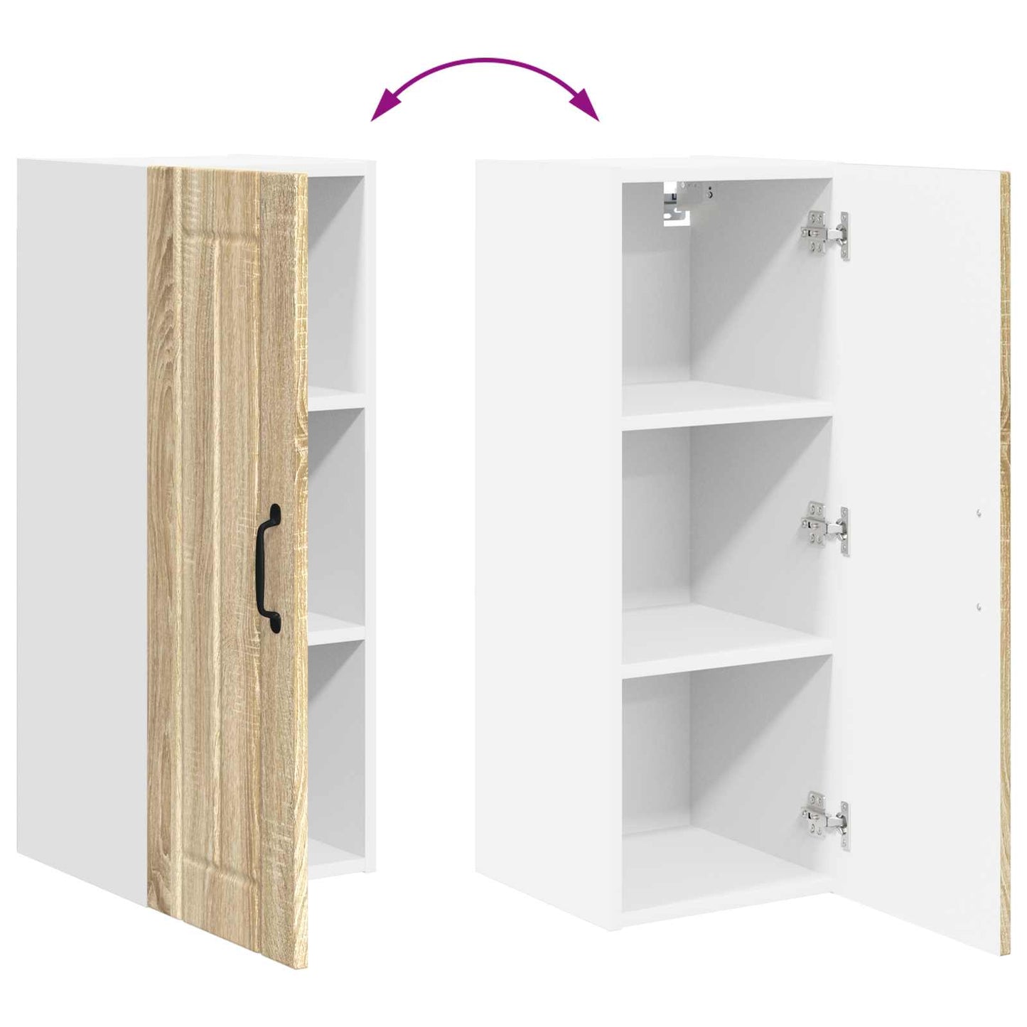 vidaXL Küchenschrank 2 pcs Sonoma-Eiche 30 x 31 x 80 cm Holzwerkstoff