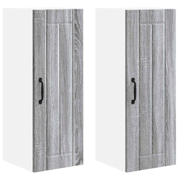 vidaXL Meuble de cuisine 2 pcs Sonoma gris 30 x 31 x 80 cm Bois d'ingénierie