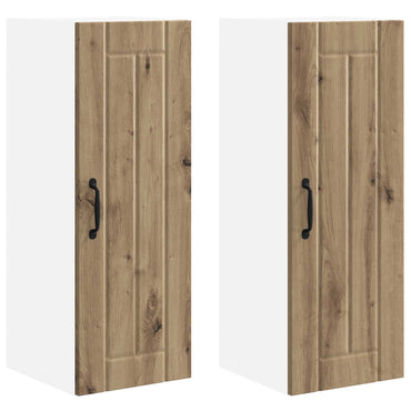 vidaXL Meuble haut de cuisine 2 pcs Chêne artisan 30 x 31 x 80 cm Bois d'ingénierie