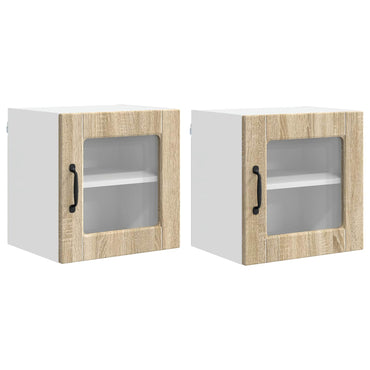 vidaXL Küchenschrank 2 pcs Sonoma-Eiche 40 x 31 x 40 cm Holzwerkstoff