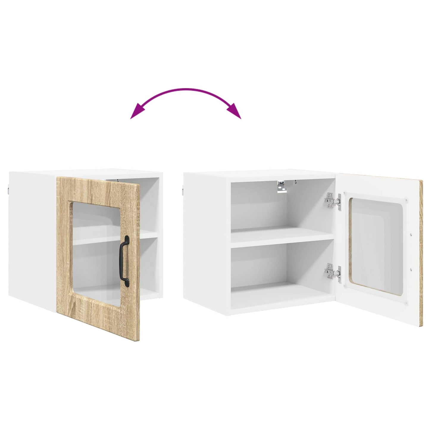 vidaXL Küchenschrank 2 pcs Sonoma-Eiche 40 x 31 x 40 cm Holzwerkstoff
