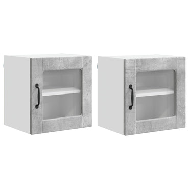 vidaXL Küchenschrank 2 pcs Beton Grau 40 x 31 x 40 cm Holzwerkstoff