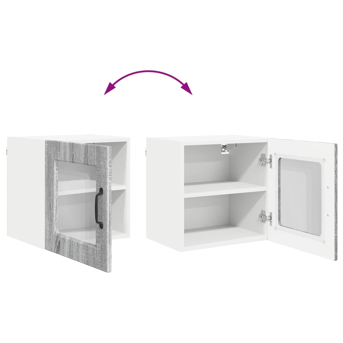 vidaXL Küchenschrank 2 pcs Graues Sonoma 40 x 31 x 40 cm Holzwerkstoff